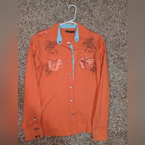 Cruel Orange Western Shirt